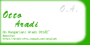 otto aradi business card